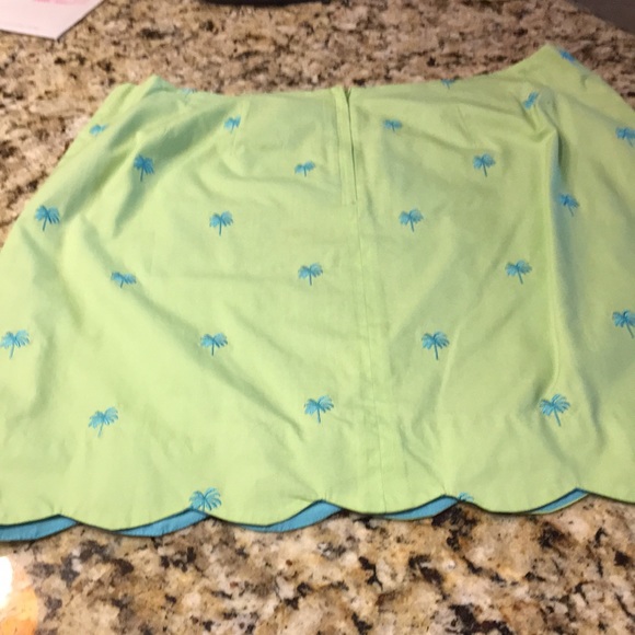 Lily Pulitzer lime green palm tree mid  skirt - Picture 2 of 4